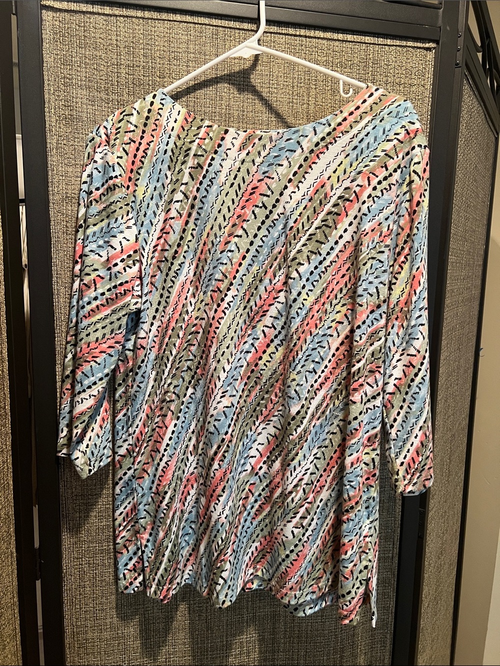 Women’s Multicolor Striped Boatneck Top